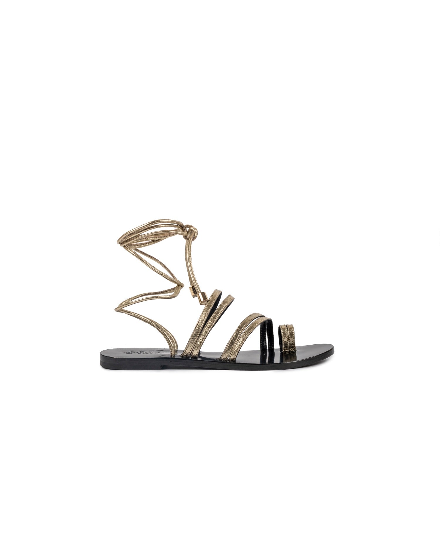 Gold discount wrap sandals